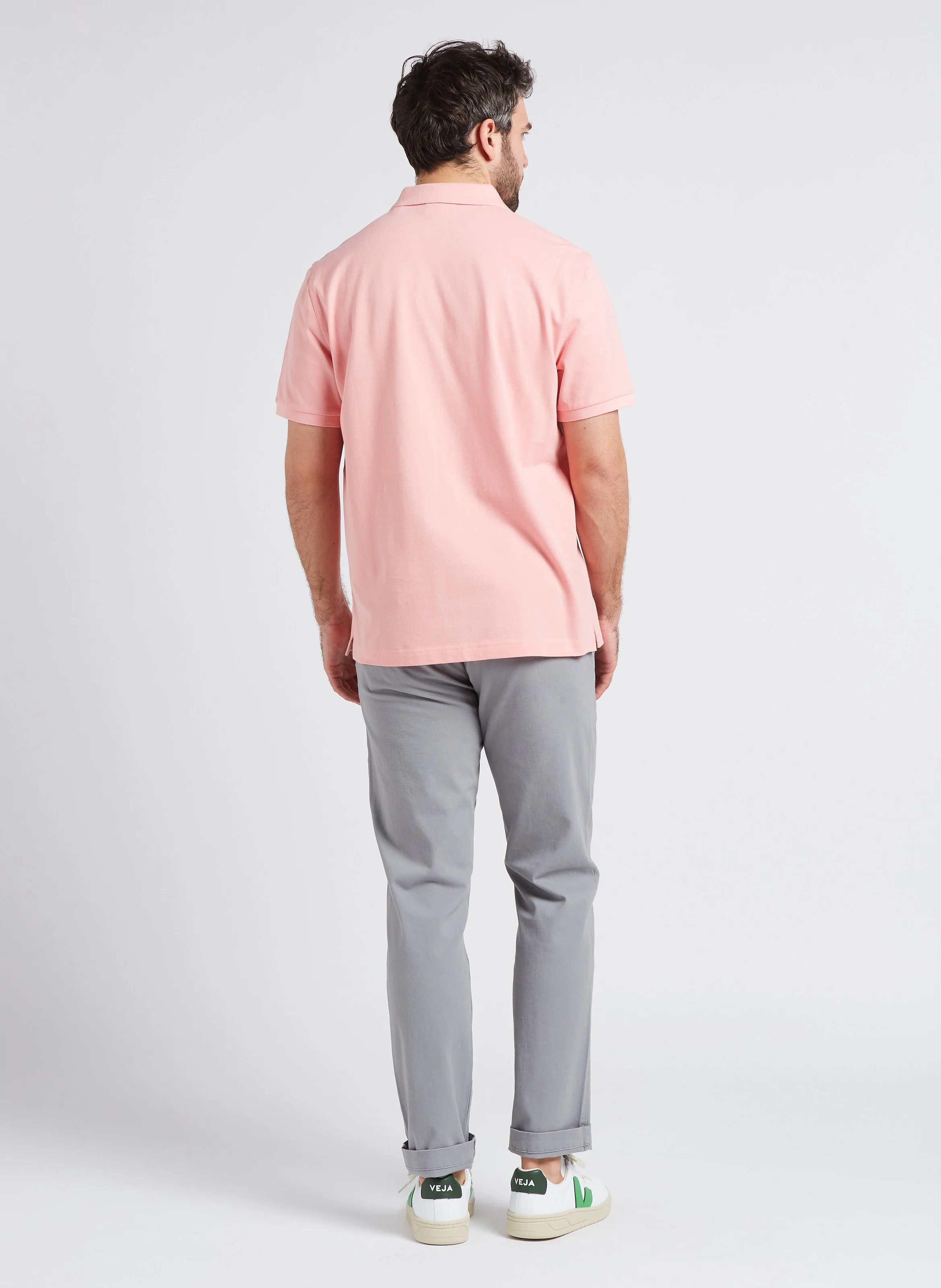 Pantalon slim en coton mélangé | Gris