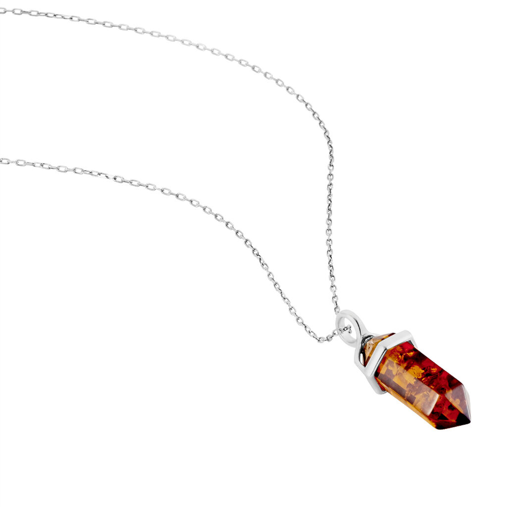 Collier Gaubert Argent Ambre