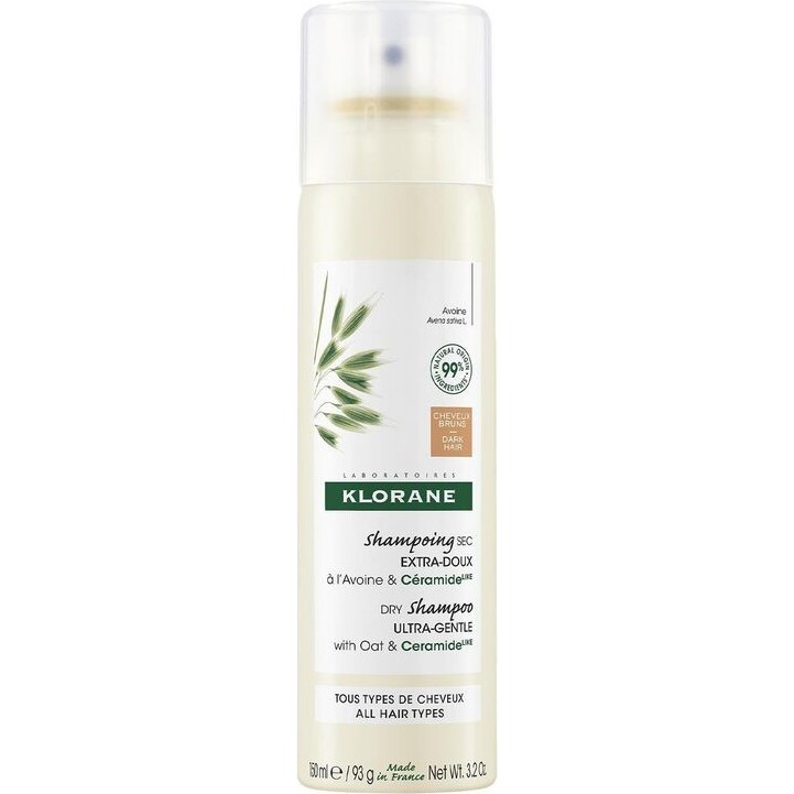 Shampooing sec extra doux à l'avoine et céramide Like Klorane, cheveux bruns - Aérosol de 150 ml