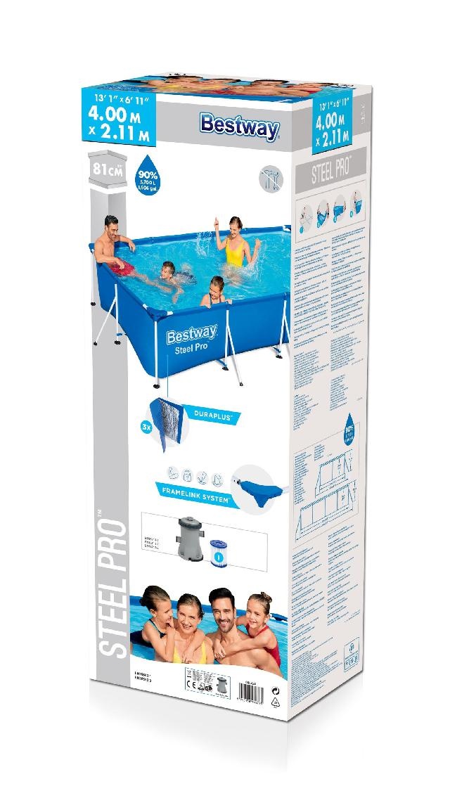 Bestway Zwembad Passaat Frame Rechthoek 400cm