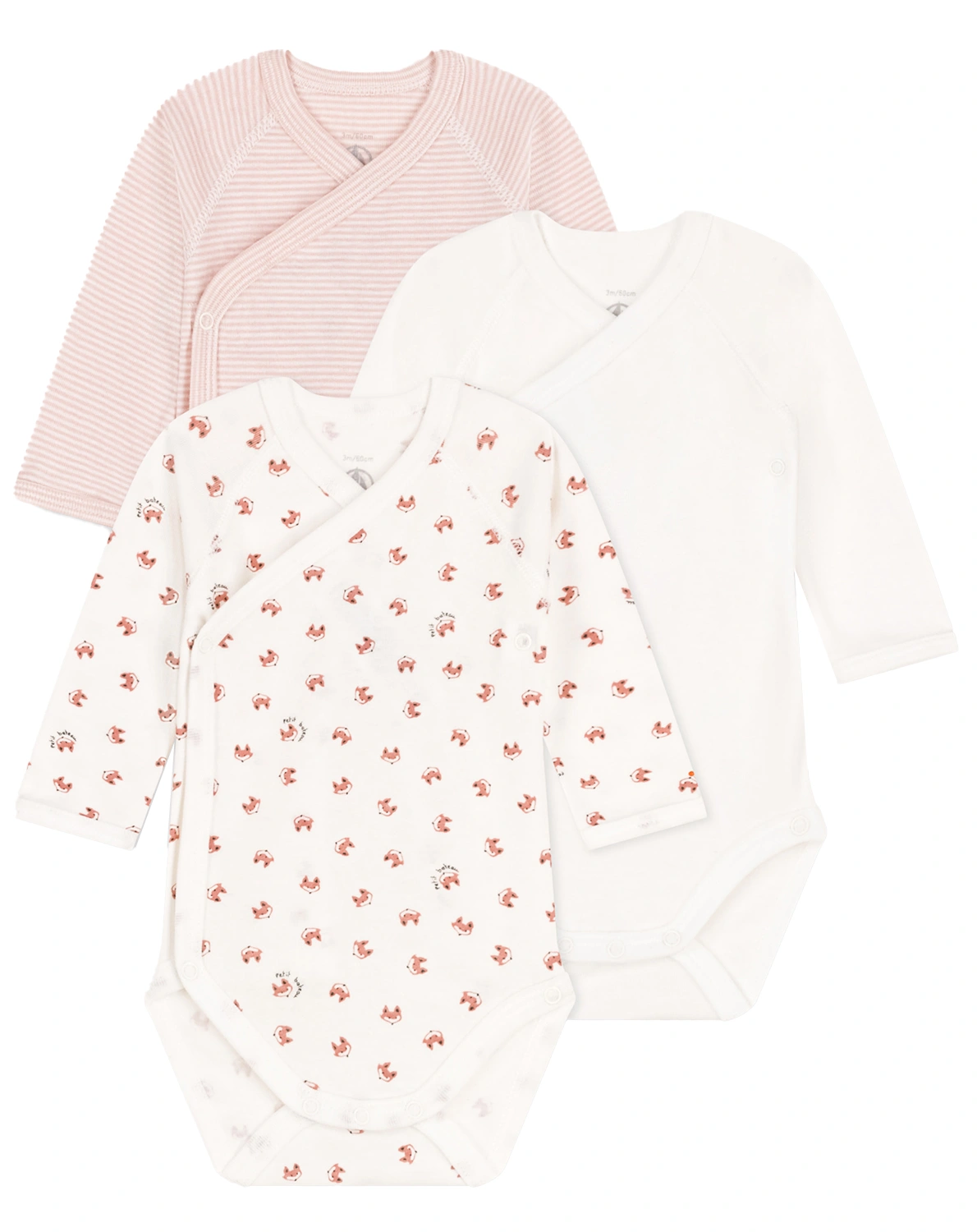 Langarmbody LATINO 3er Pack in weiß