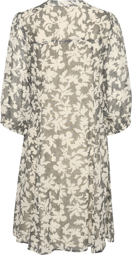 Part Two BotellePW DR Black stitch leaf print
