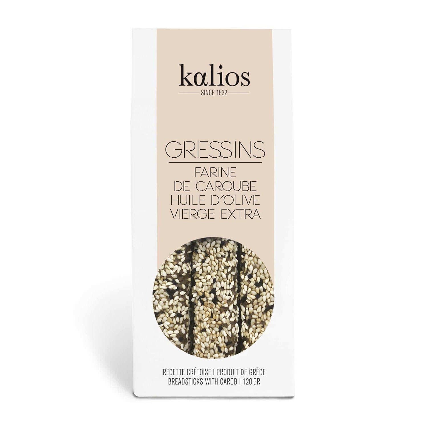Gressins crétois à la farine de caroube et aux graines de sésame - Kalios