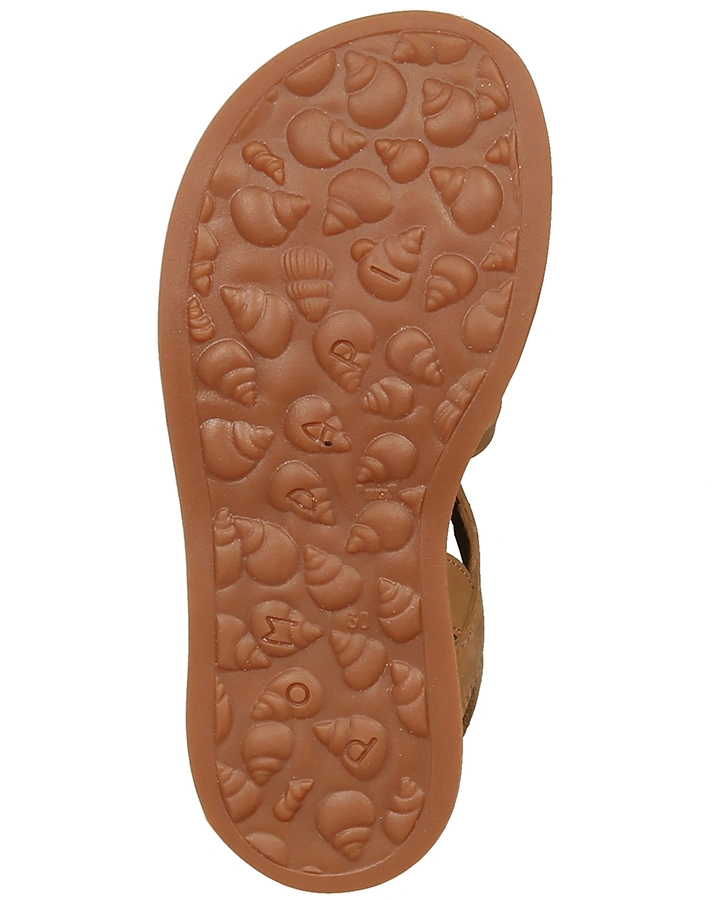 Leder-Sandalen PLAGETTE LUX in caramel/roségold