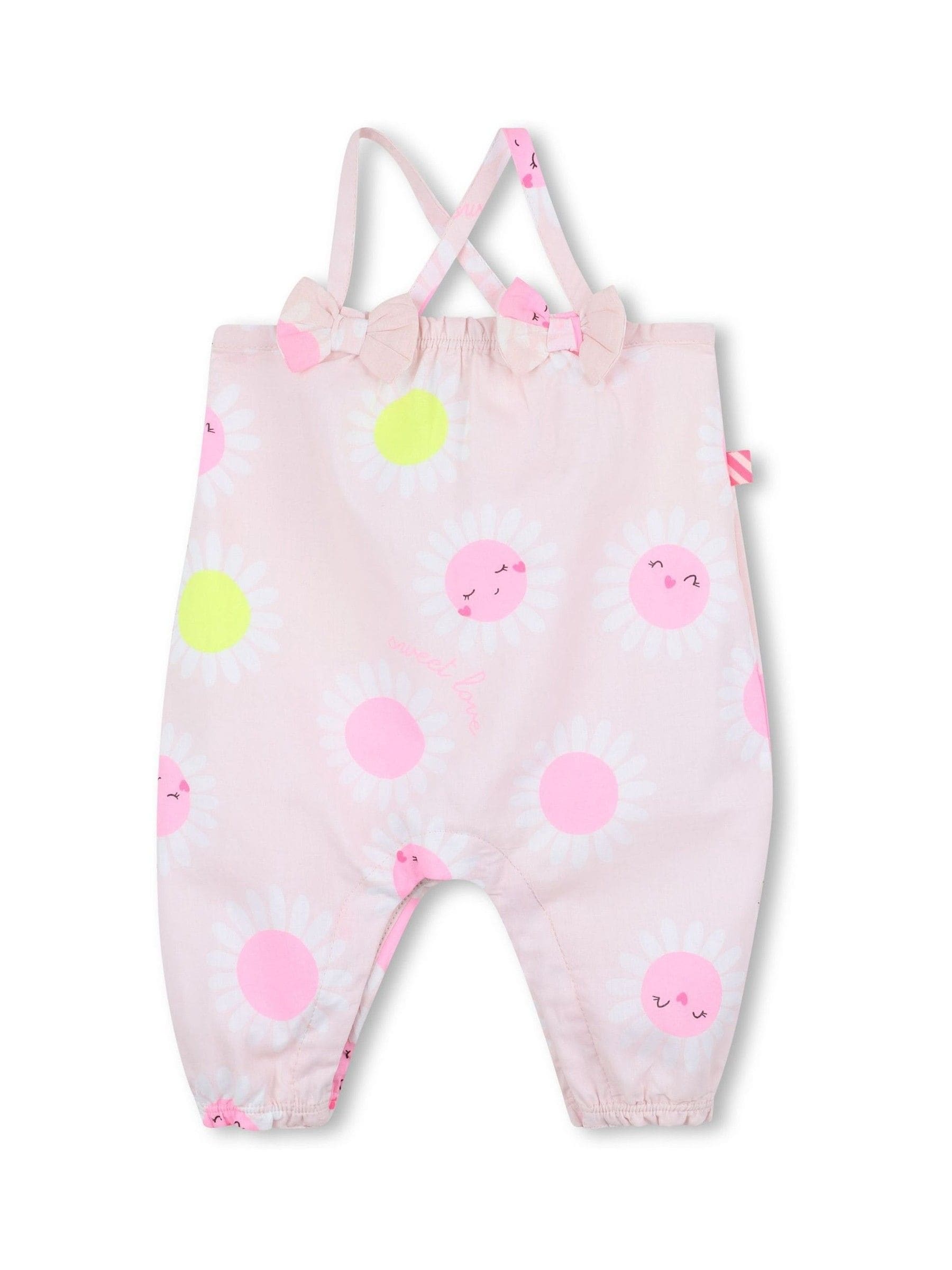 Billieblush Baby Billieblush bretelbroeken van 100% katoen met bloemenprint en strikdetail