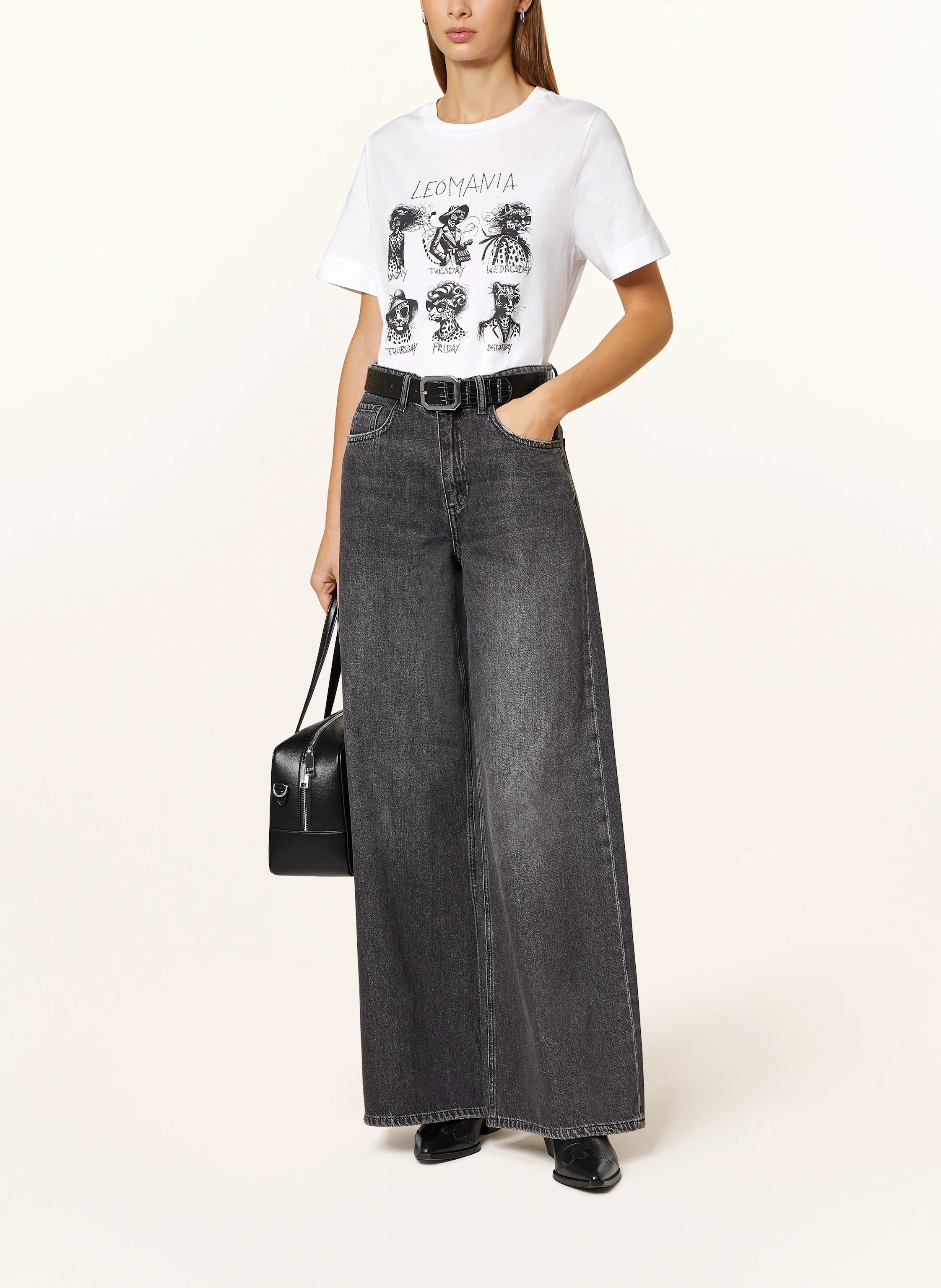 Rich & Royal T-Shirt mit Schmucksteinen