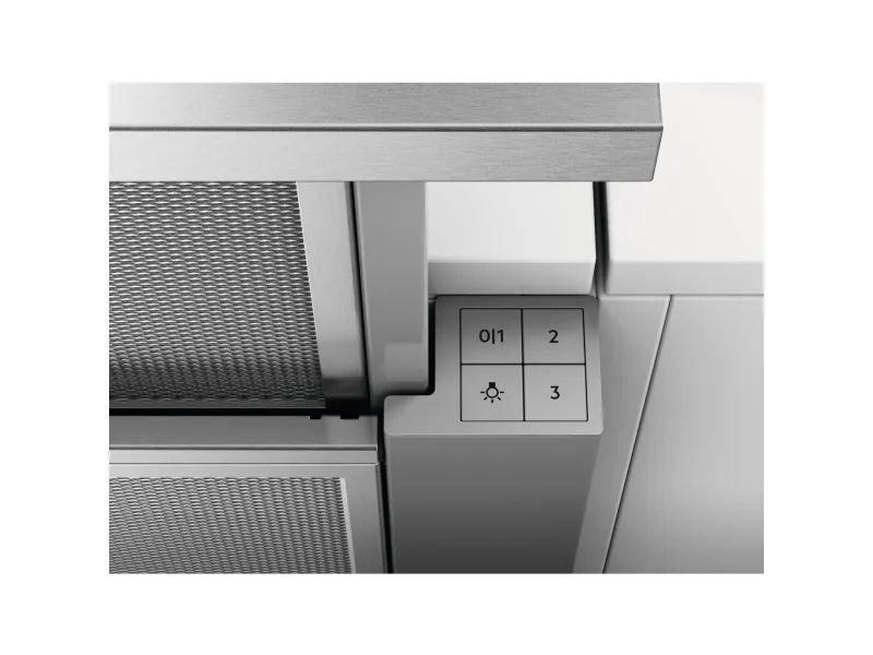 Electrolux 600 LFP616X - Hætte - teleskopisk - bredde: 59.8 cm - dybde: 30 cm - udtrækning og recirkulation (-) - grå