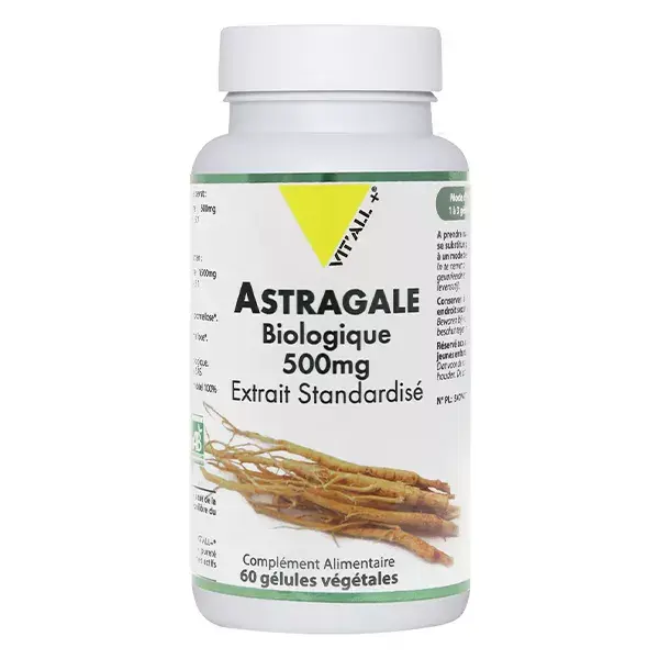 Vit'all+ Extrato Padronizado de Astrágalo Orgânico 500mg - 60 Cápsulas Vegetais