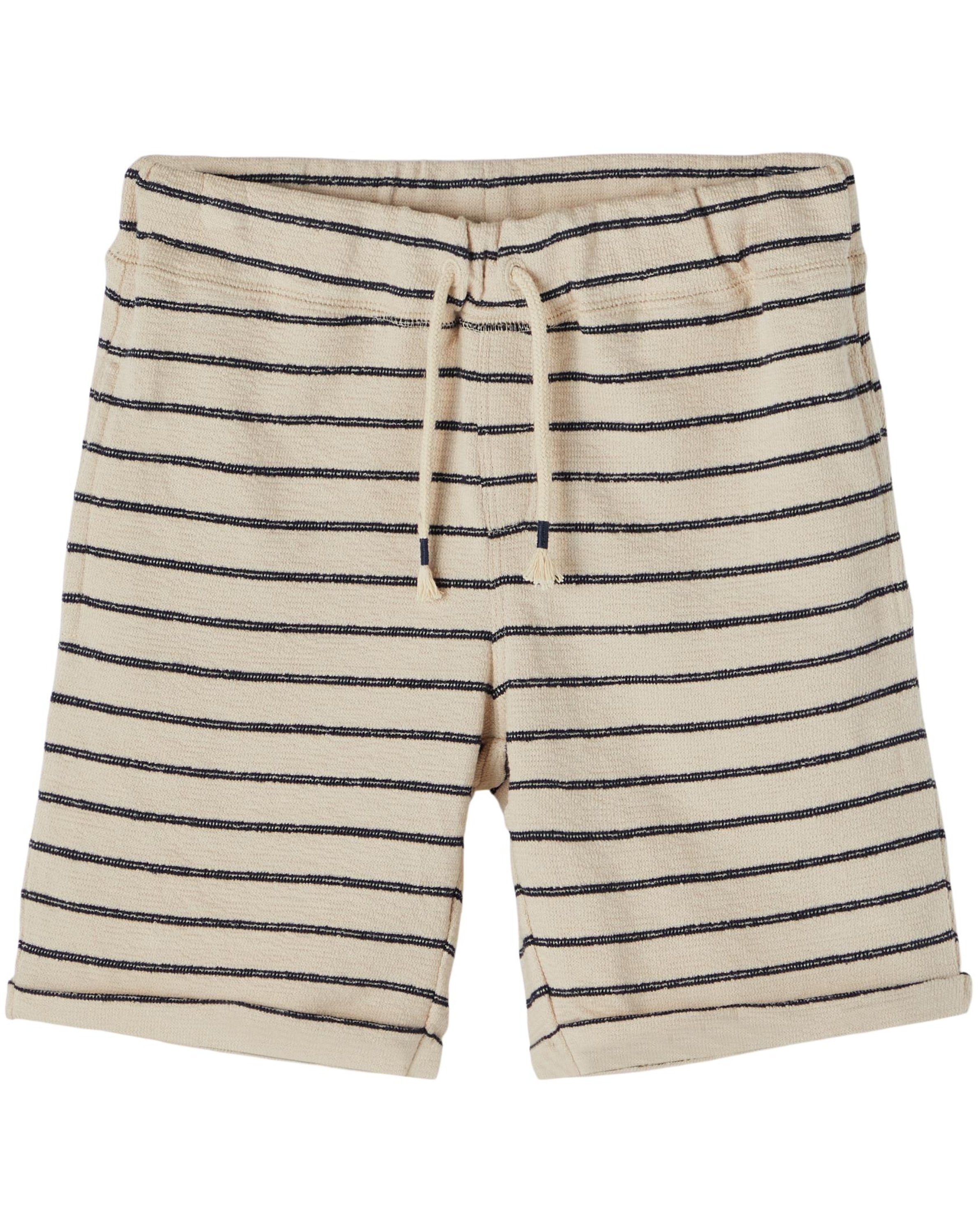 Sweat-Shorts NKMDUKKA gestreift in oatmeal