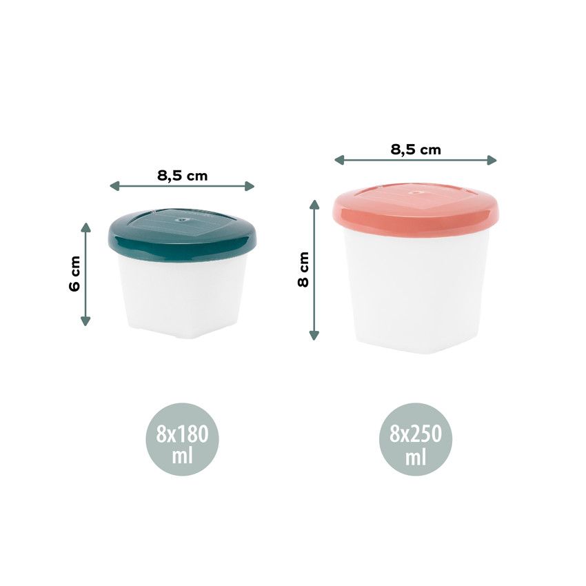 Lot de 16 pots de conservation Babybols Biosources - Ecru