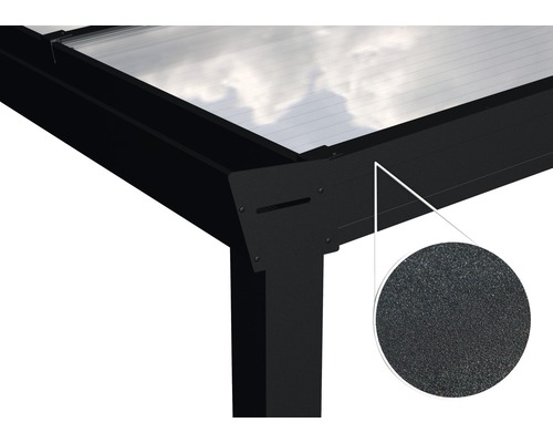 Legend terrasoverkapping met opaal polycarbonaat, 300 x 200 cm, antraciet structuur