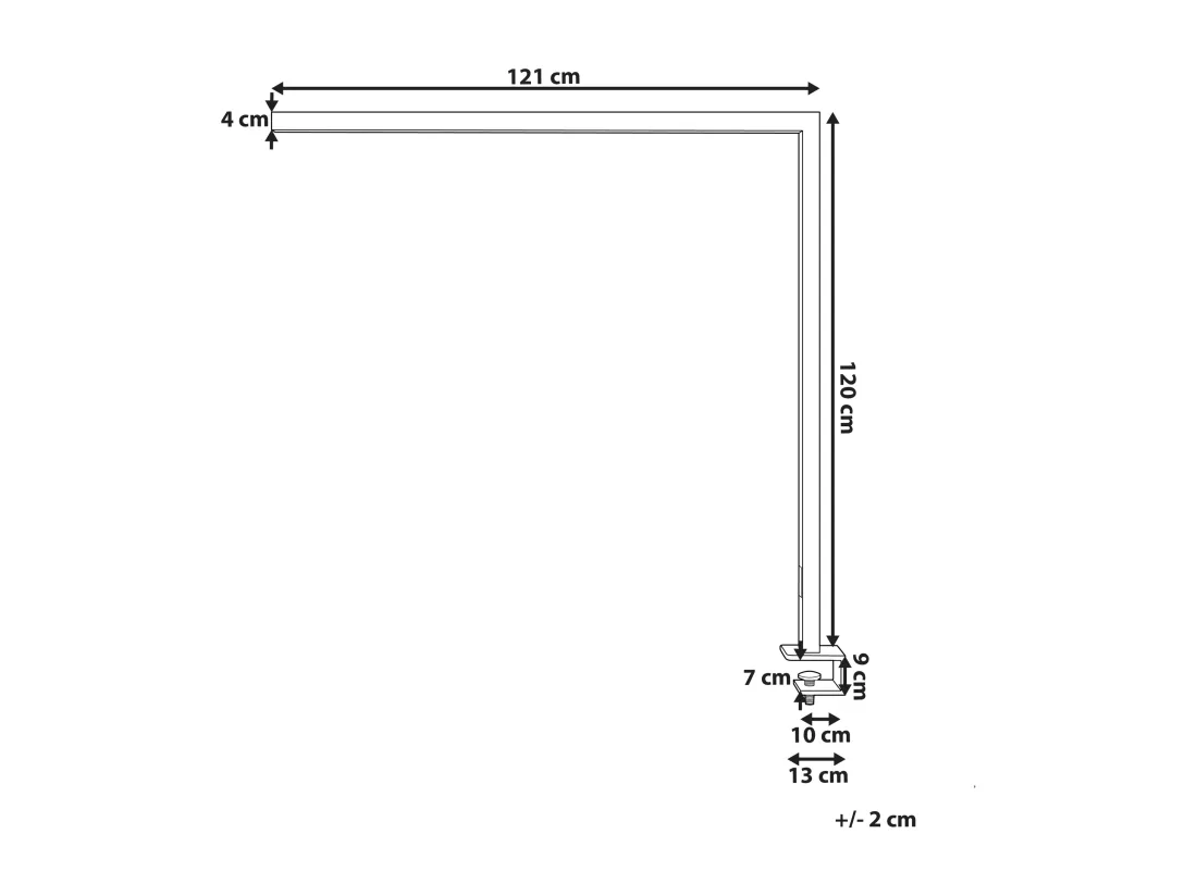 Lampe de bureau LED à pince OCTANT Avec détecteur de mouvement Métal Argenté