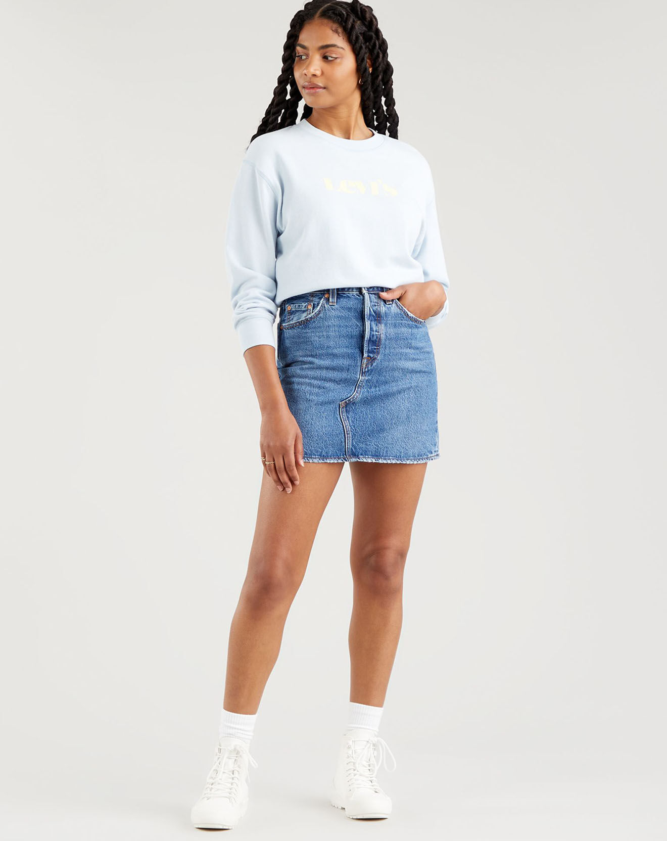 Levi's® Jupe en jean courte Decon Iconic bleu foncé