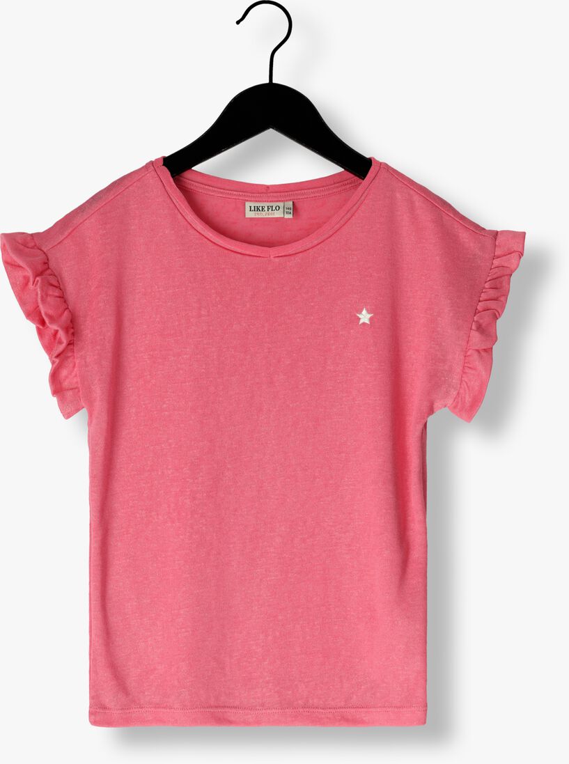 LIKE FLO roze like flo top metallic slub jersey tee
