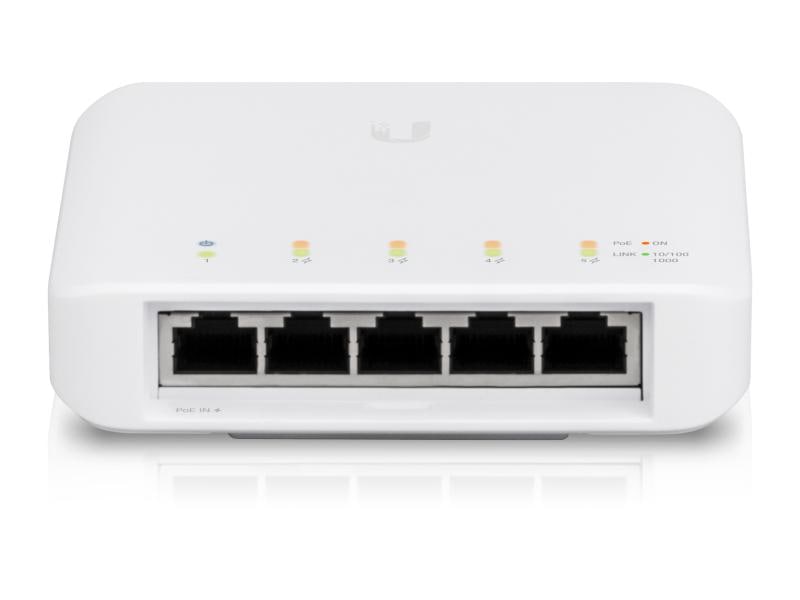 Ubiquiti PoE Switch Unifi USW-FLEX-3 (3er Pack) 5 Port UniFi Indoor/Outdoor 5-Port PoE Gigabit Switch mit 802.3bt PWR Input , 3-er Pack