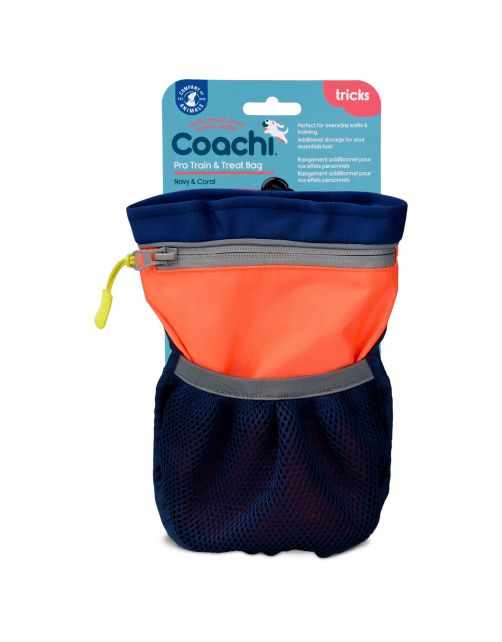 Coachi Pro Train & Treat Bag Navy & Coral - Hondenopvoeding - Navy Coral