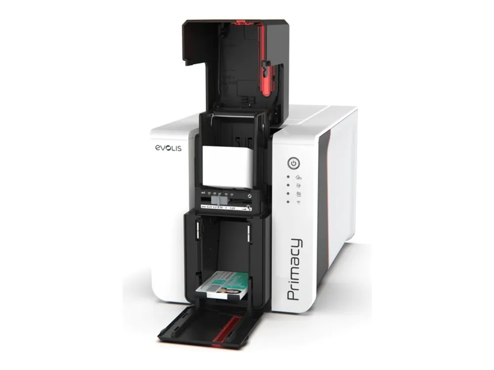 Evolis Primacy 2 Duplex Expert - Plastikkortprinter - farve - Duplex - blæksubliminering/termisk resin genskrivelig - CR-80 Card (85.6 x 54 mm) - 300 x 1200 dpi op til 170 kort/time (farve) - kapacitet: 100 kort - USB, LAN