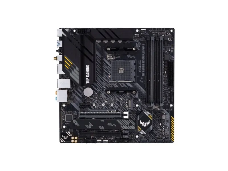 ASUS TUF GAMING B550M-PLUS WIFI II - Bundkort - micro ATX - Socket AM4 - AMD B550 Chipset - USB-C Gen2, USB 3.2 Gen 1, USB 3.2 Gen 2 - 2.5 Gigabit LAN, Wi-Fi 6, Bluetooth - onboard grafik (CPU påkrævet) - HD Audio (8-kanaler)