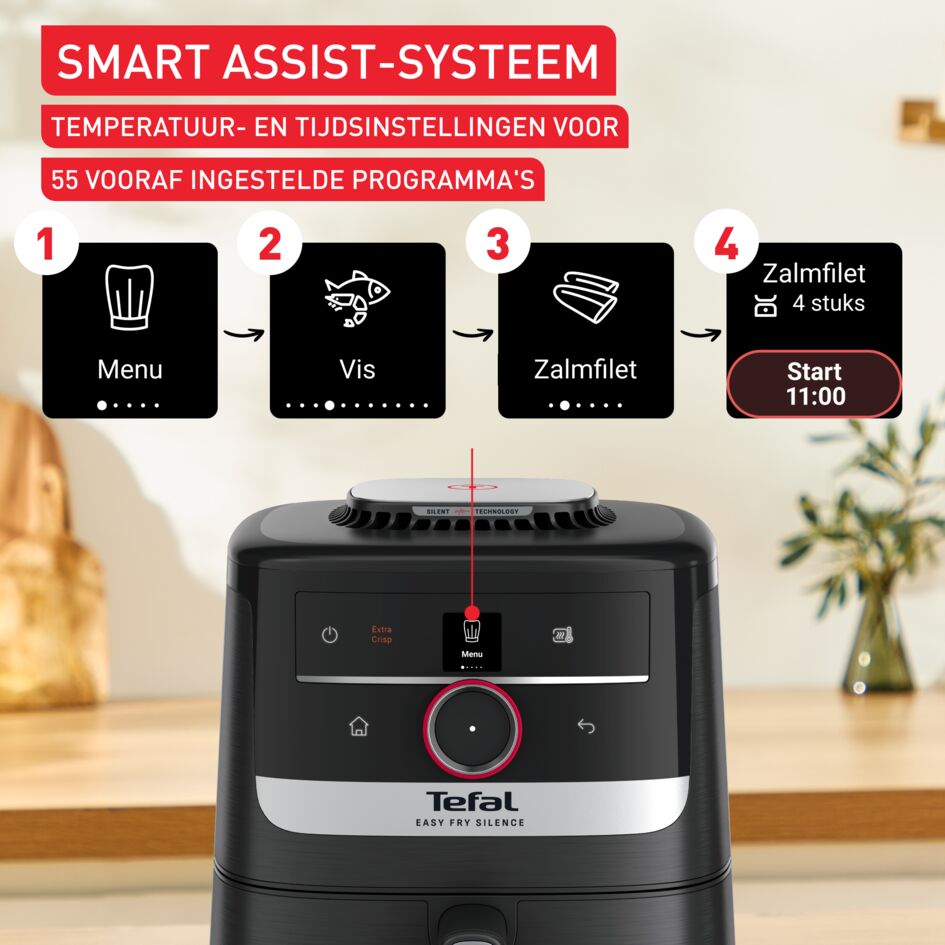 Easy Fry Smart & Silence EY5728 5L stille air fryer