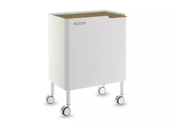 Poubelle cuisine ergonomique, fonctionnelle et élégante, 2 x 20 litres, ECOBOX NOA