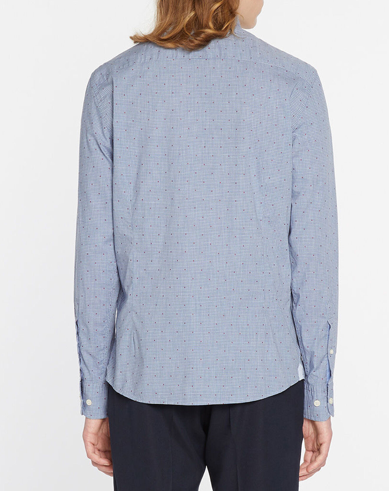 Hackett London Chemise Slim Fit Wash fil coupé bleue