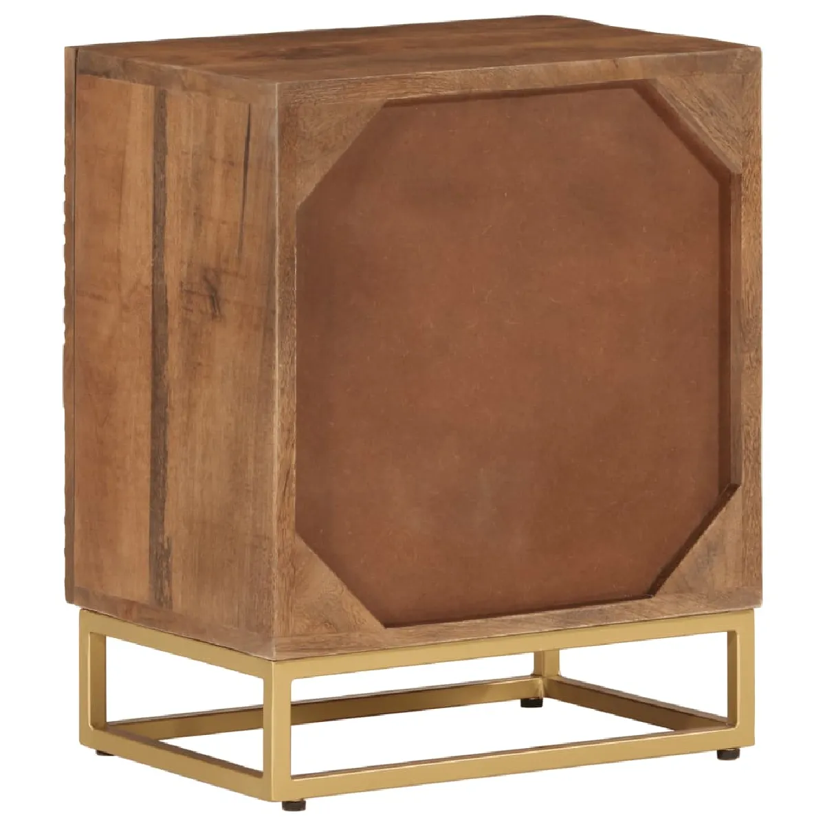 vidaxl Table de chevet 40x30x50 cm - Bois manguier et fer