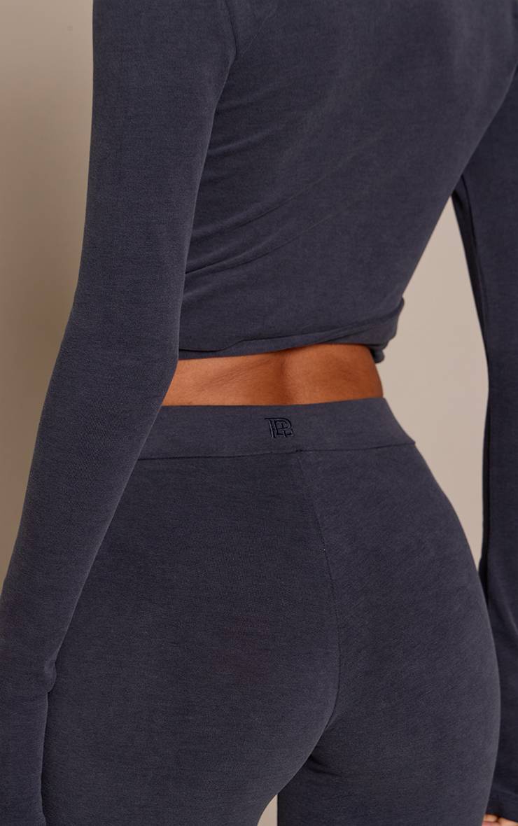 Bleu Marine Legging Capri En Coton Doux Plt Tall