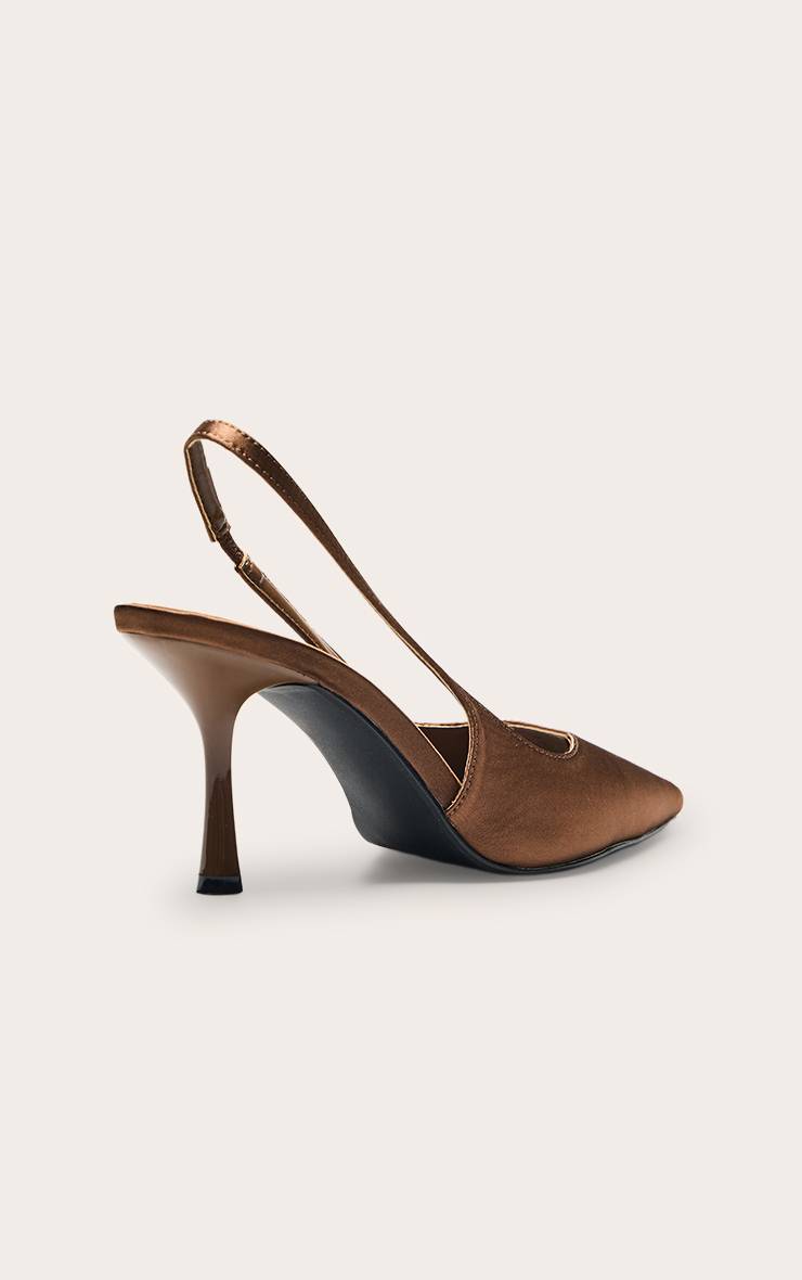 Moka Escarpin Slingback À Bout Pointu En Satin