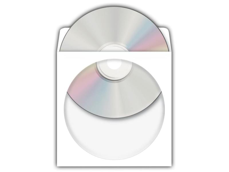 HERMA Hülle CD/DVD Hüllen aus Papier, 100 Stück Selbstklebende Papierhülle für CD und DVD