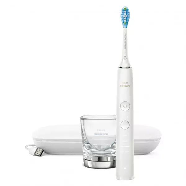 Escova de dentes elétrica Philips Sonicare DiamondClean 9000 branca HX9911/27