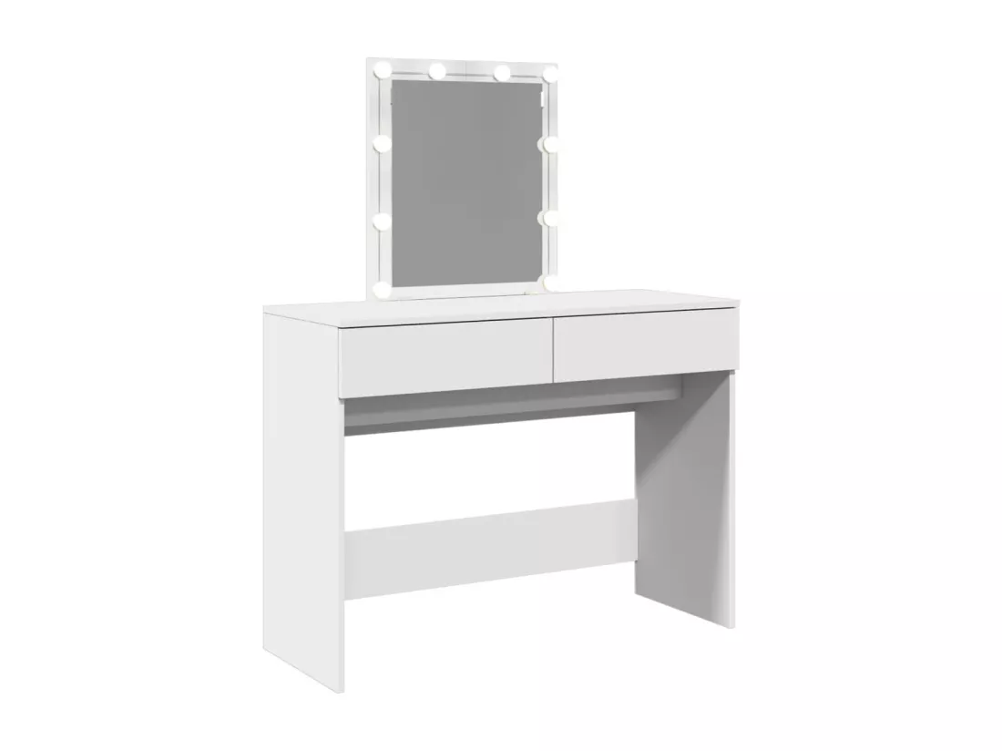 Coiffeuse avec LED blanc 100x40x130 cm