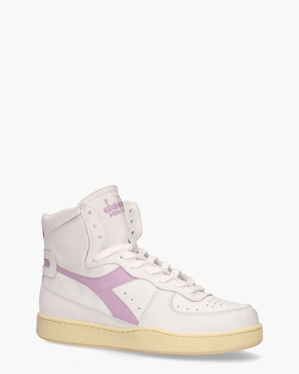 Diadora Heritage Mi Basket Used Wit/Lila Damessneakers