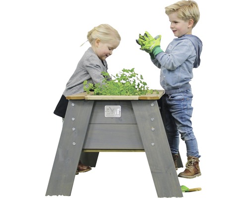 Kinderbed op palen EXIT Aksent hout maat L 93,5x68x50 cm grijs