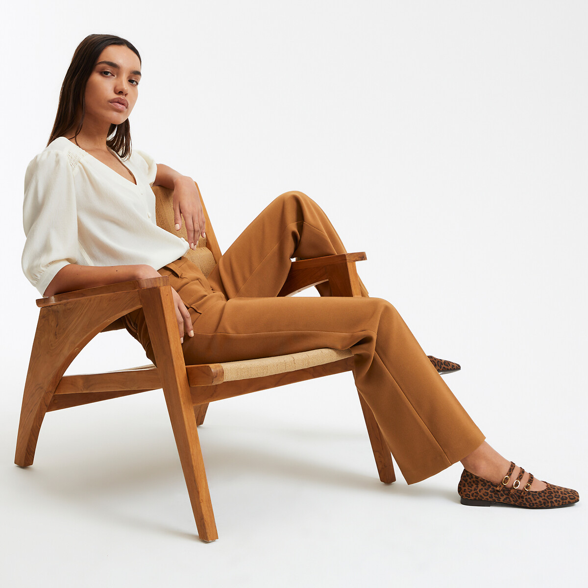 COLEÇÕES LA REDOUTE<br>Flare broek, Assinatura FELICIEN