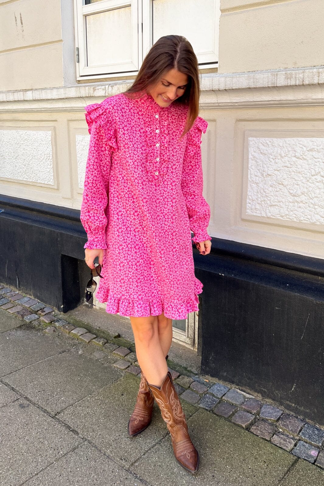 Noella Reno Ruby Ruffle Dress 031 bright pink