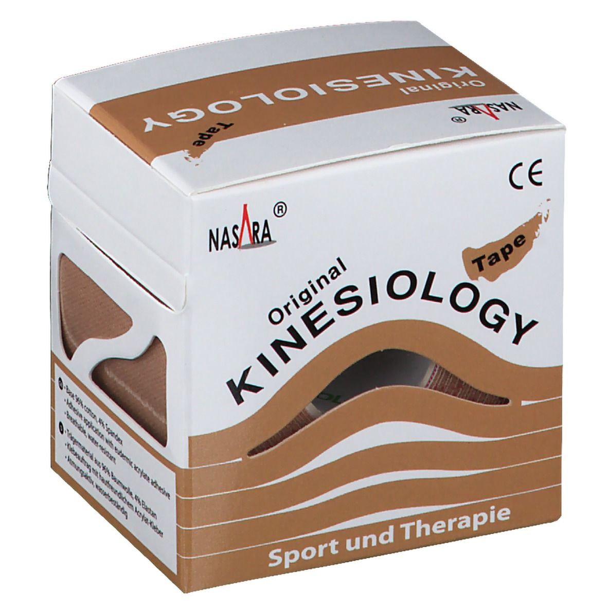NASARA® Kinesiology-Tape classic 5 cm x 5 m Rolle Beige