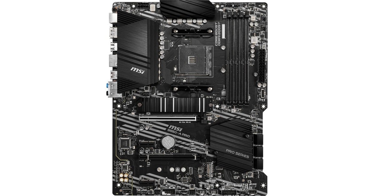 MSIB550-A PRO socket AM4 moederbord  (Zwart, RAID, Gb-LAN, Sound, ATX, Tweedekans)