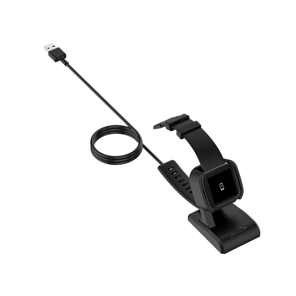 (1m) Fitbit Versa 2 USB A Ladestation Dockingstation   Smartphone Halterung - Schwarz