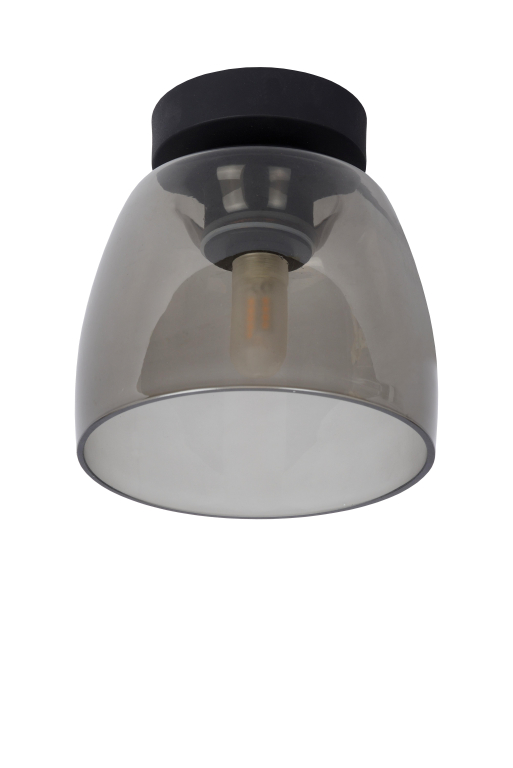 Lucide Tyler plafondlamp Ø16.1 badkamer IP44 zwart