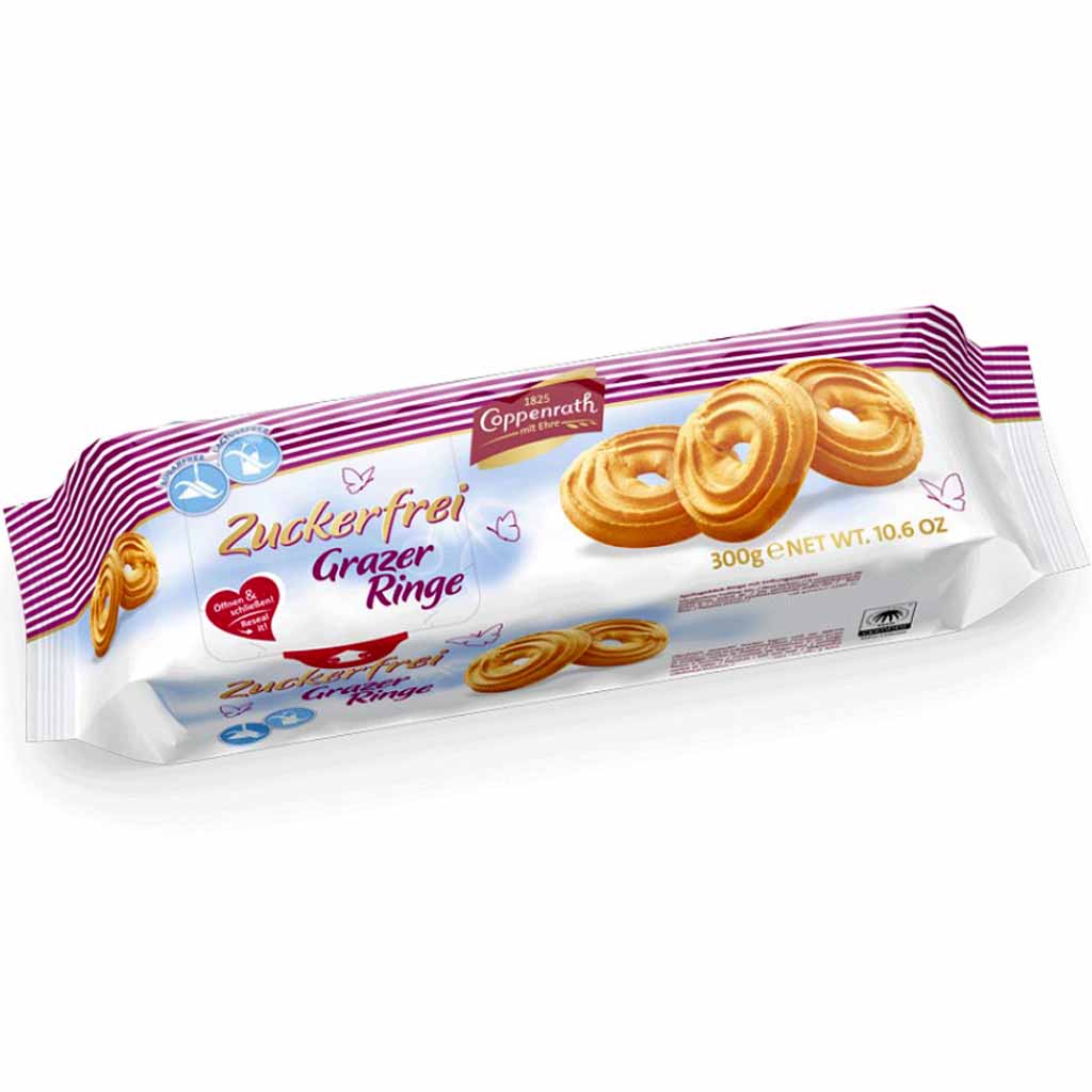 Coppenrath Zuckerfrei Grazer Ringe 300g MHD:28.9.25