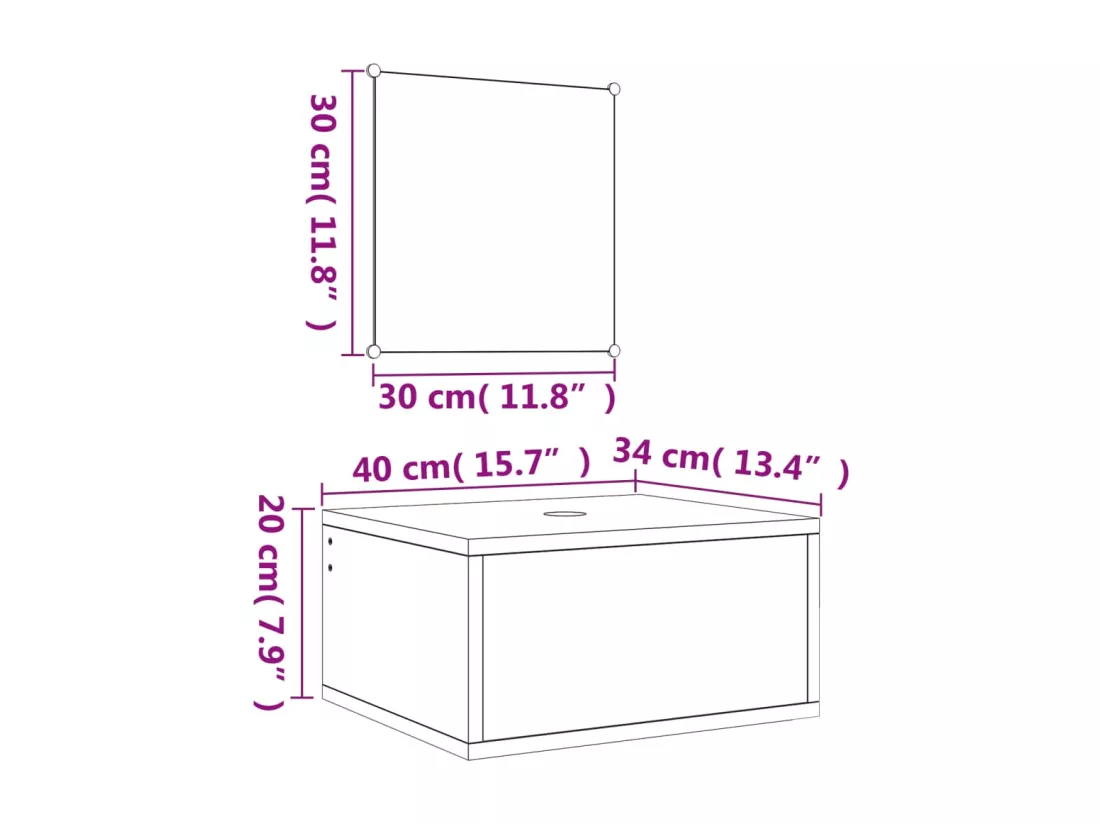 Ensemble de meubles salle de bain 2 pcs chêne bois d'ingénierie