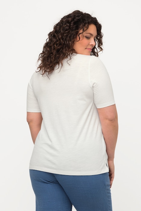 T-Shirt, PURE, V-Ausschnitt, Halbarm, Biobaumwolle