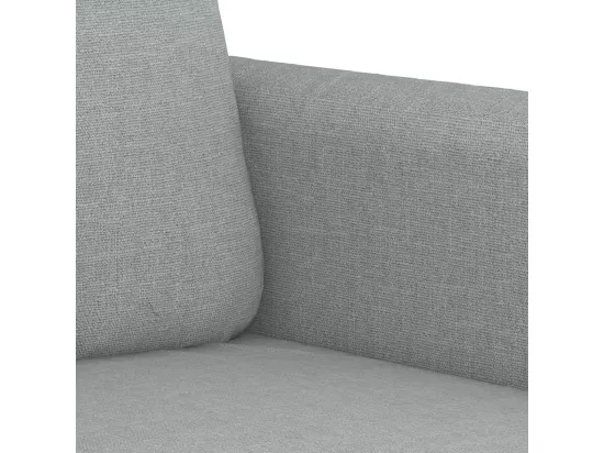 Canapé à 2 places Gris clair 120 cm Tissu