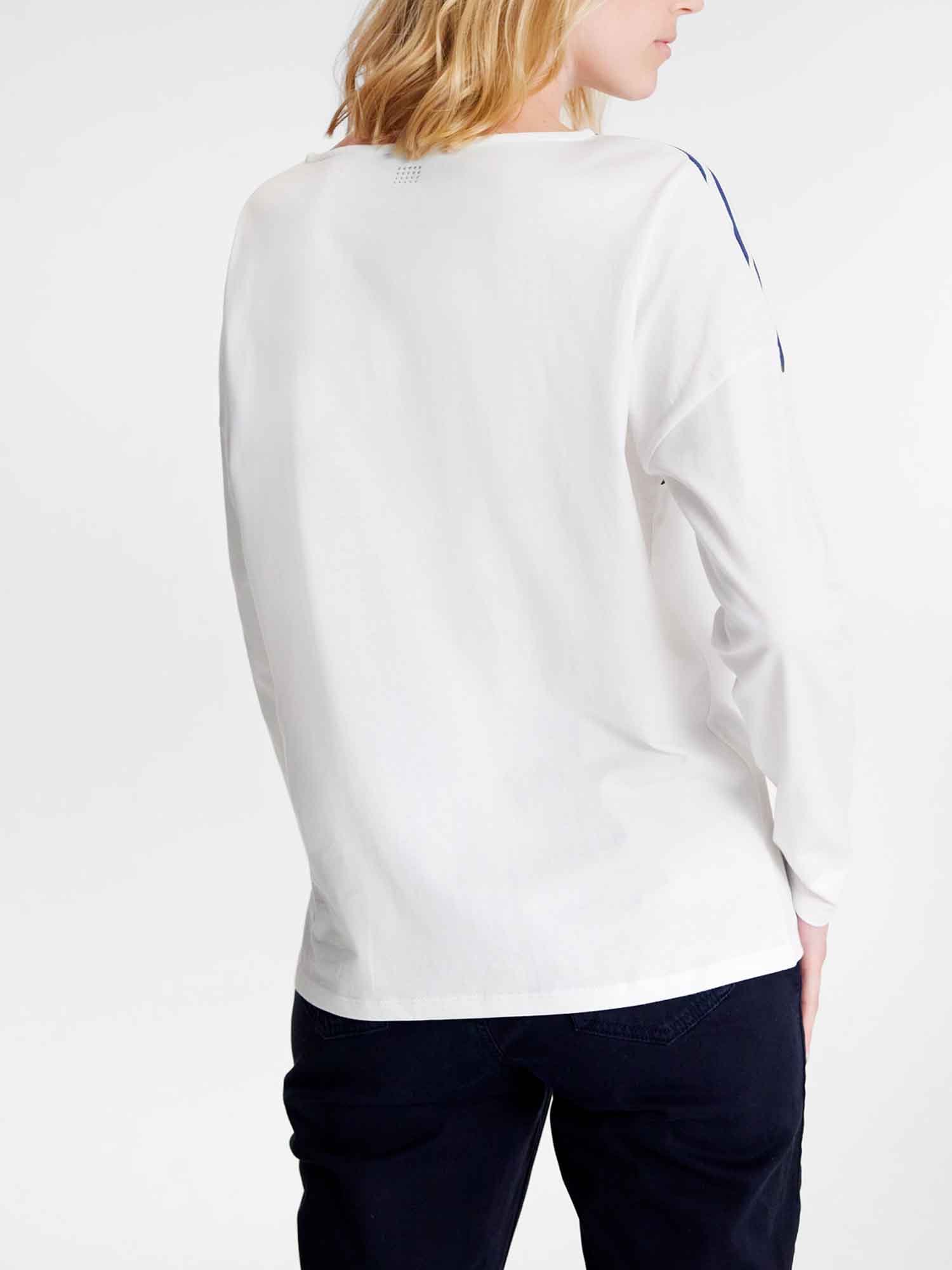 Tee Shirt Femme Esprit Marinière Blanc