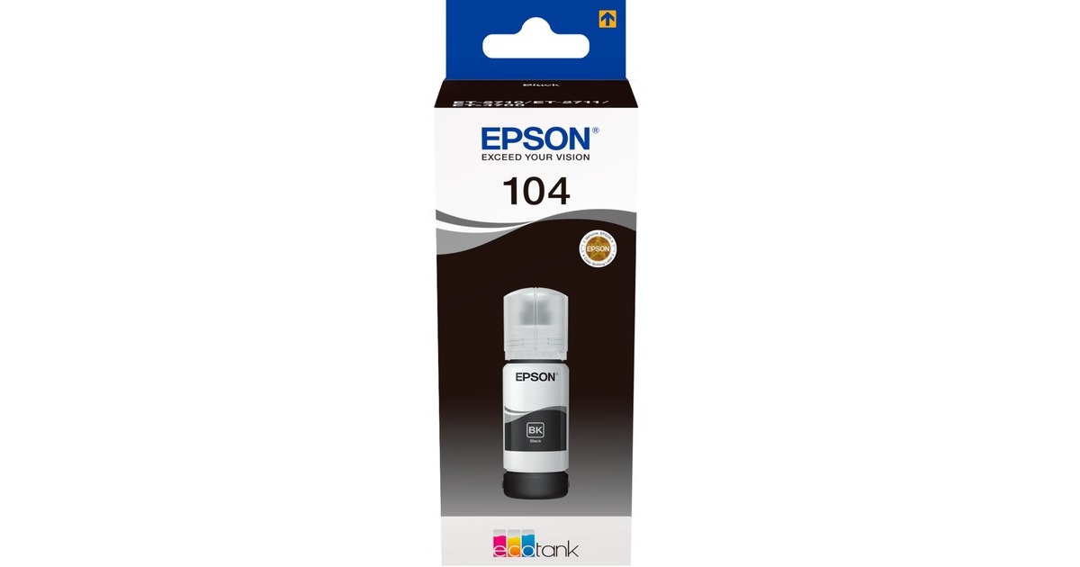 Epson104 EcoTank inkt  (C13T00P140, Zwart)