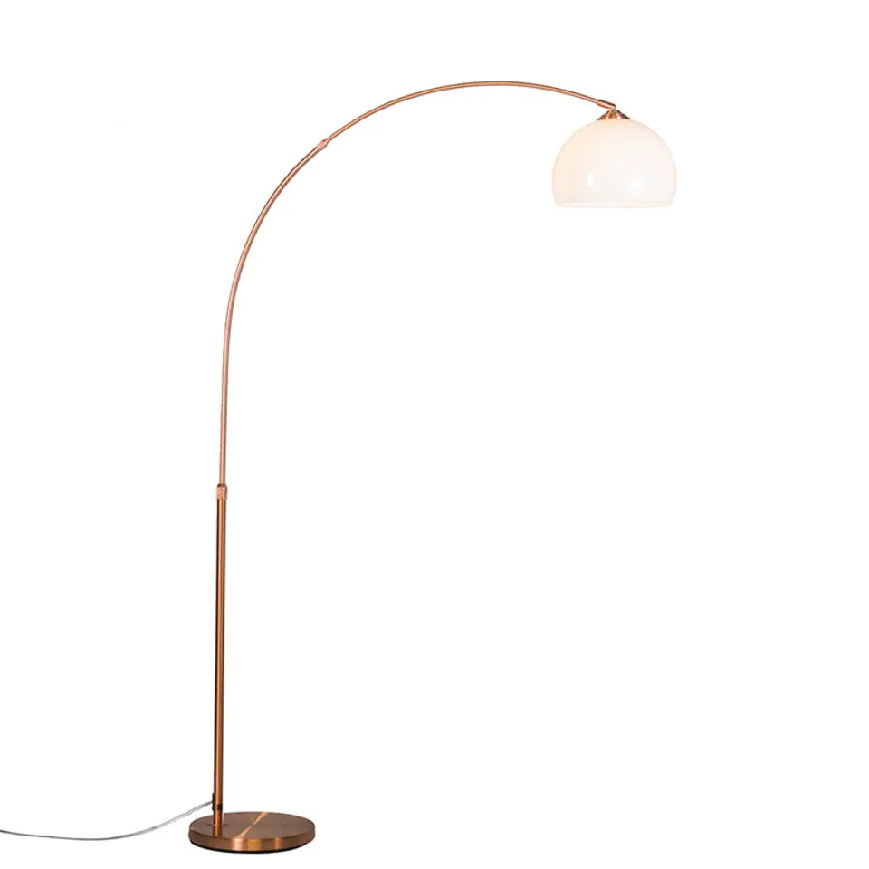 Qazqa booglampen arc-basic bruin e27