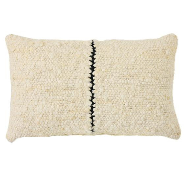 HKliving Natural Wool Striped kussen 50x30