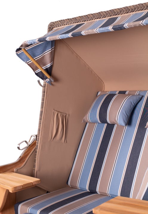 Strandstoel Nordstrand Teak PE grijs Design 580