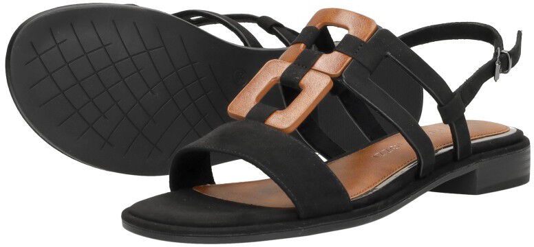 Marco Tozzi Sandalen Plat zwart