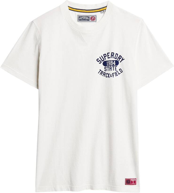 Superdry TRACK & FIELD GRAPHIC T SHIRT New chalk white